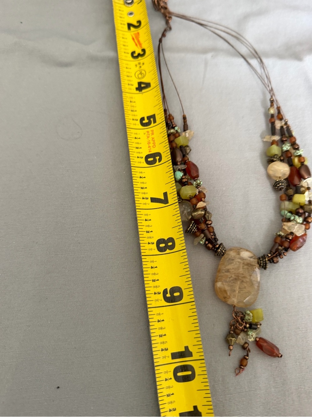 Coldwater Creek Vintage Boho Multi-Strand Gemstone Statement Necklace - Picture 4 of 5